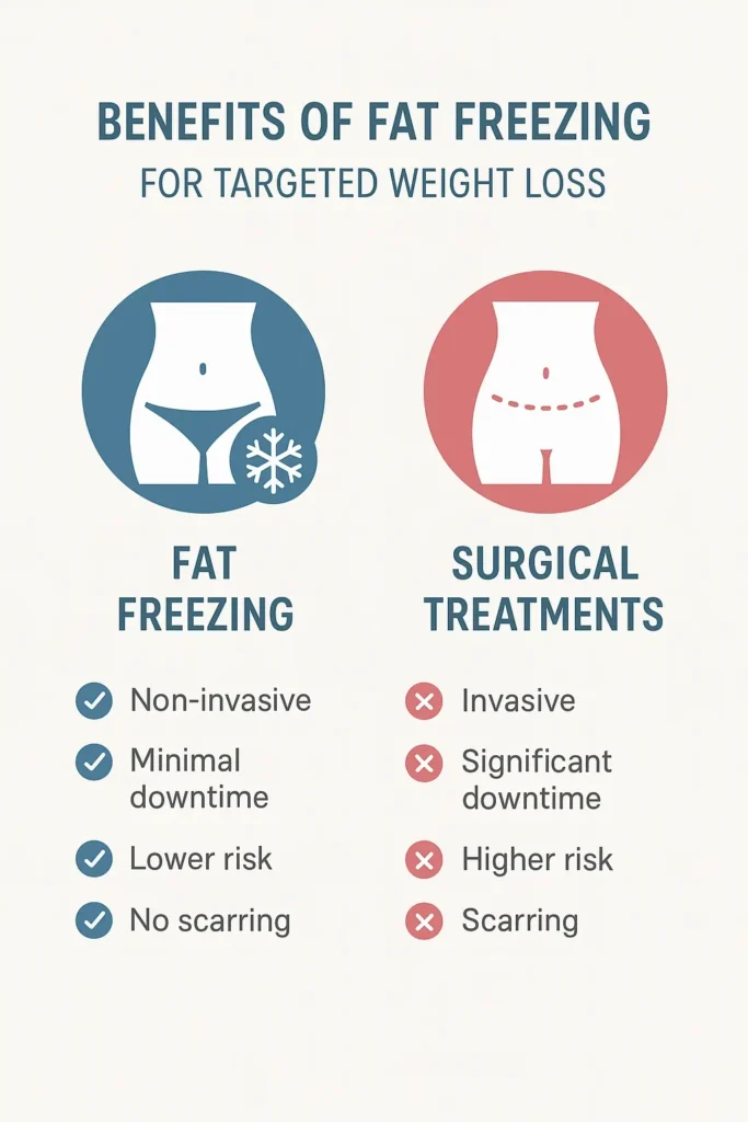 graphic showing the benefits of fat freezing Greater London (Ealing)