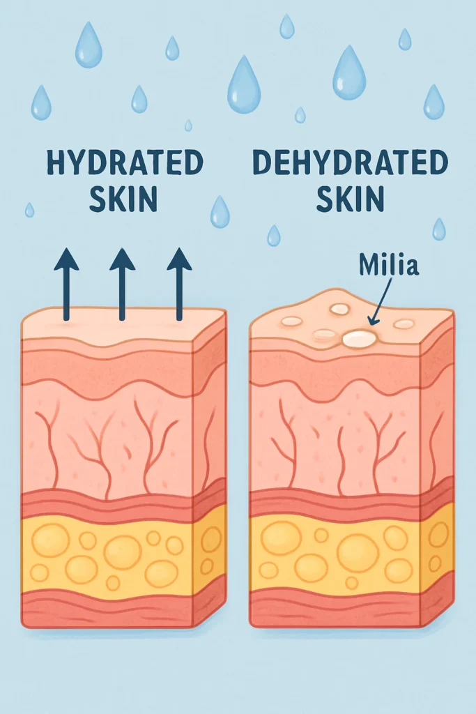 The importance of hydration and milia production Greater London (Ealing)