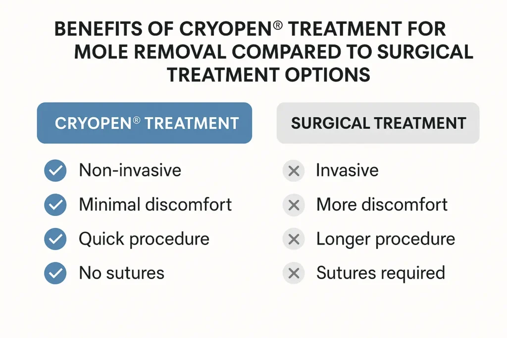 Benefits of facial mole removal Greater London (Ealing) - call our team today to book a consultation
